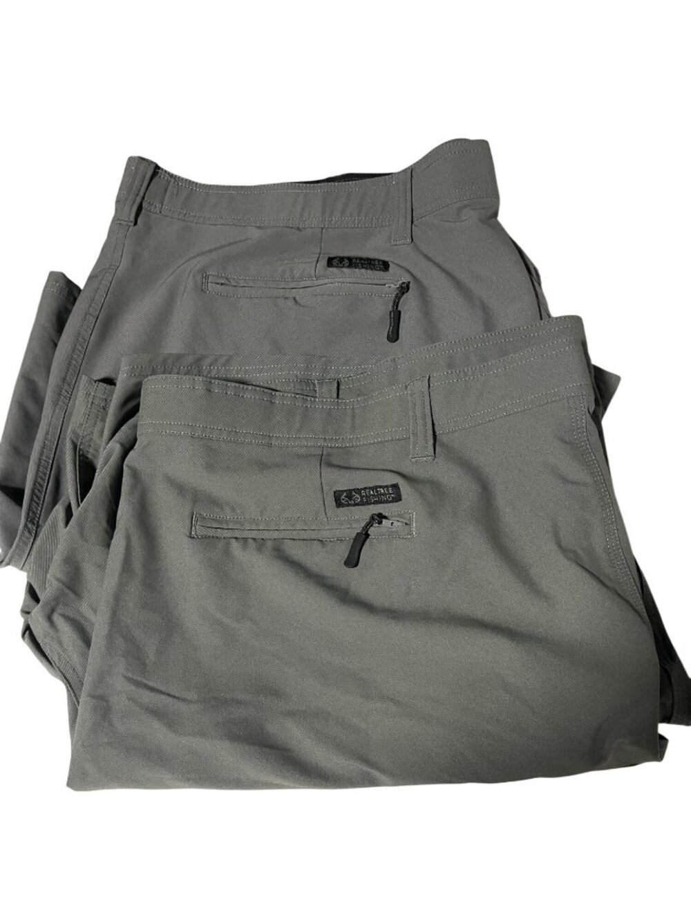 Realtree Fishing Mens 3XL Gray Shorts 2 Pack Lightweight Outdoor Cargo Utility